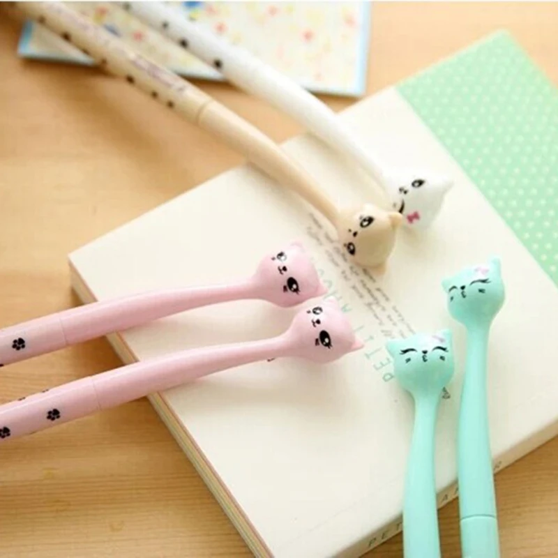 1pc Cute Cartoon Cat Painting Brush Kawaii Stationery Pens Material Escolar Office School Supplies D0520 | Дом и сад