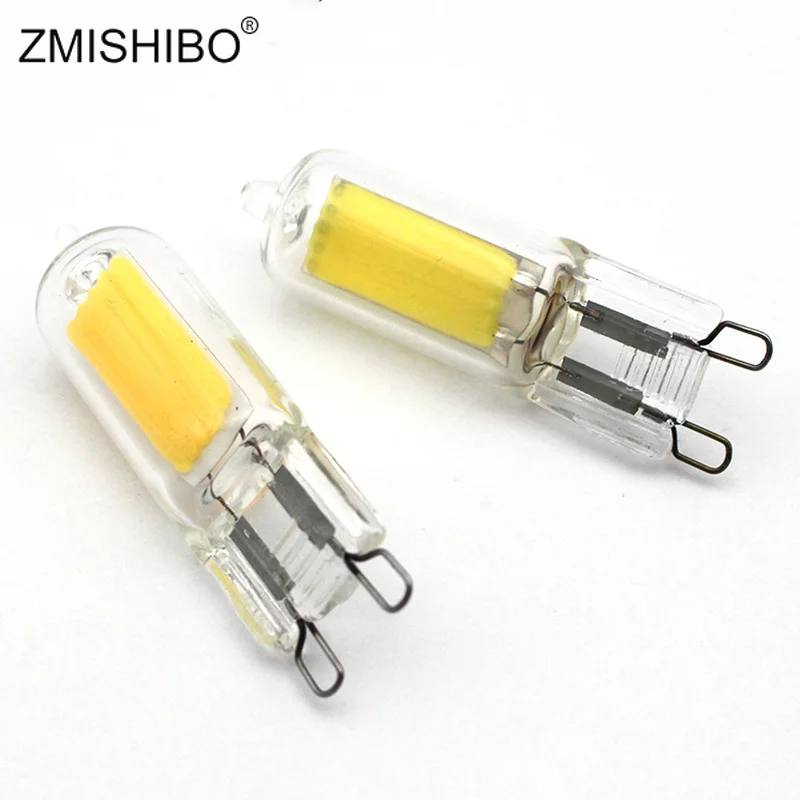 ZMISHIBO 10 шт./лот COB светодиодные лампы G9 для люстры внутреннего освещения 220 240 в 2 Вт