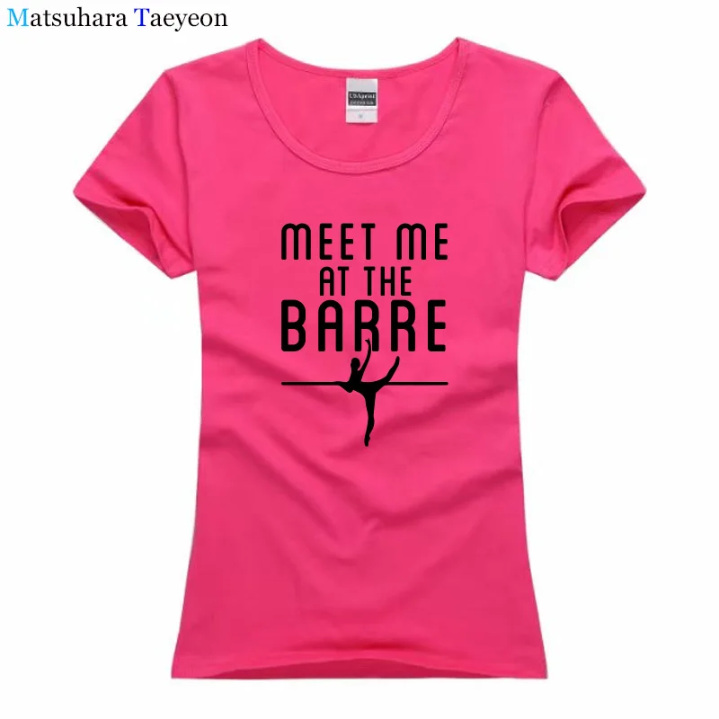 Женские балетки с забавным принтом Meet Me At The Barre летние футболки коротким рукавом