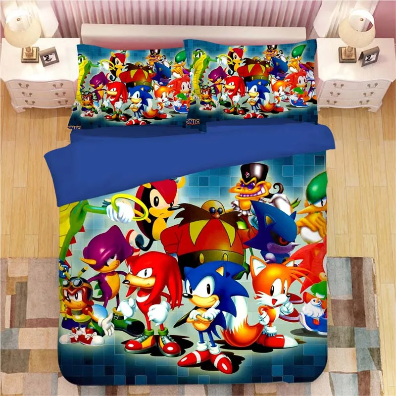 3 Sonic The Hed Комплект постельного белья Super Mario Bros пододеяльники наволочки, домашний текстиль постельное белье Комплект постельного белья s постельное белье - Цвет: 3