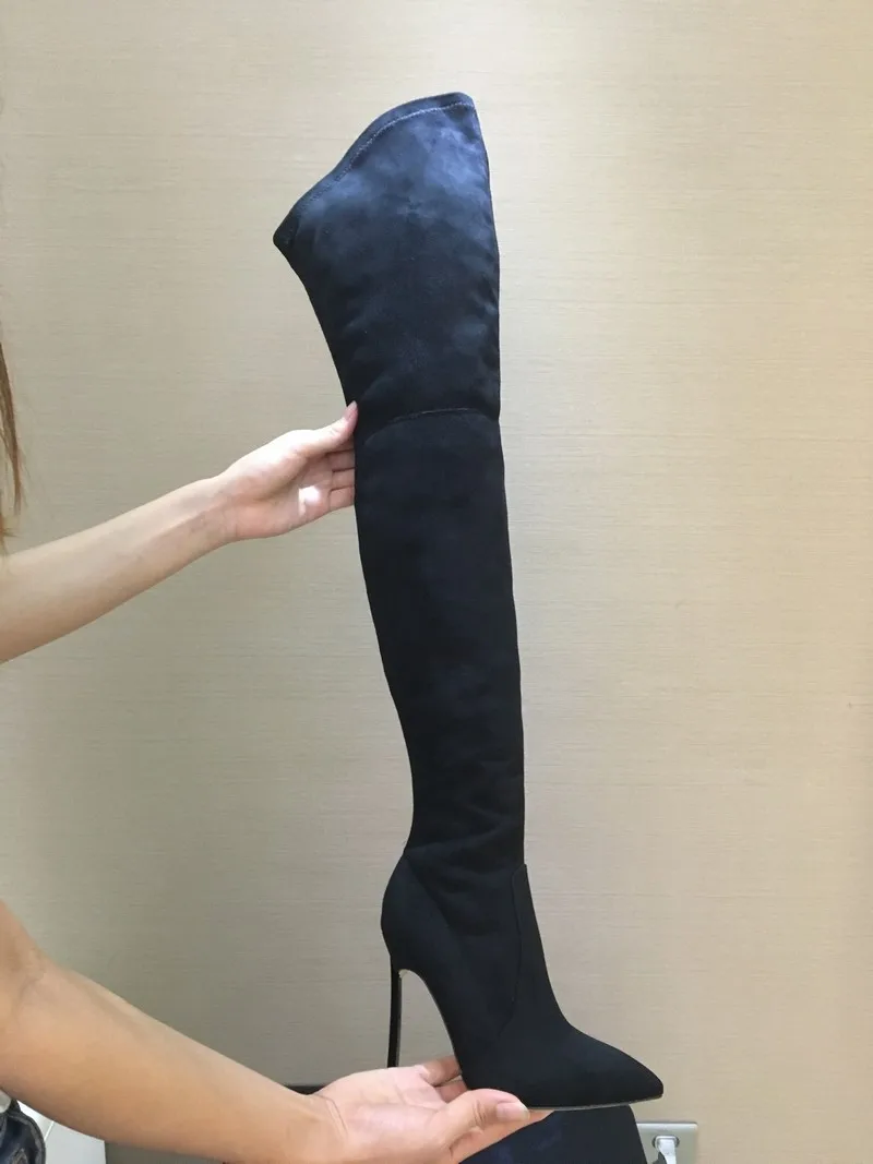 Высокие сапоги до бедра, большой размер 43, Bottines Femme, Сапоги выше колена, высокие сапоги, обувь на высоком каблуке, Chaussure, женские зимние сапоги