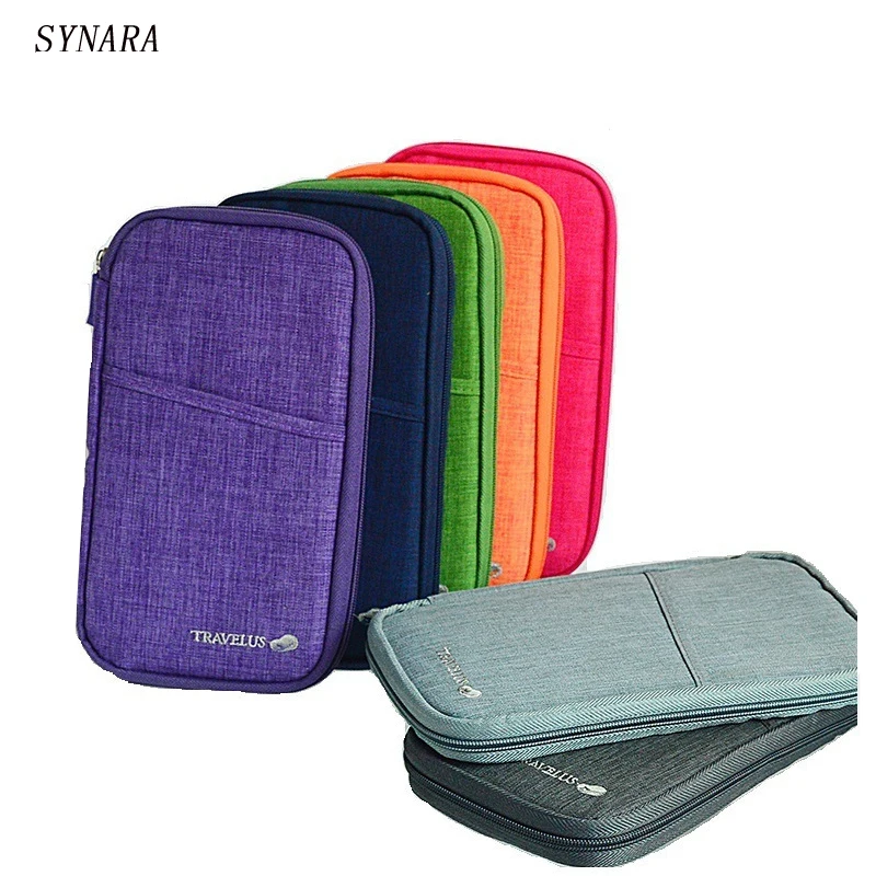 

6 colours fashion Travel set nylon man brand ID passport holder credit card organizer bag women long travel wallet
