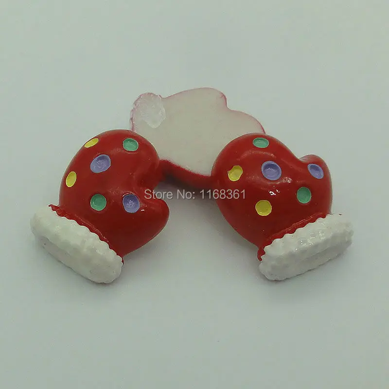 1 шт./лот красные перчатки из смолы с плоской задней поверхностью 20 мм Кабошоны