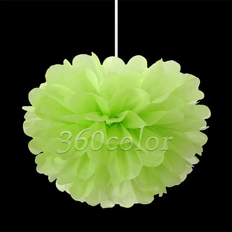 10 шт./лот 8 дюймов(20 см) папиросная бумага Pom Poms Цветочные шары из бумаги ремесла Рождество Свадебная вечеринка украшения много цветов