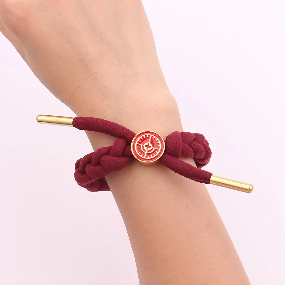 Ручной работы двухсторонний тканый браслет из цинкового сплава вафли модный