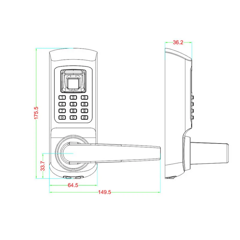 L&ampS Smart Lock Digital Code Door Keypad Password Mechanical Key Fingerprint Single Latch Zinc Alloy SL16-093-2 | Обустройство дома