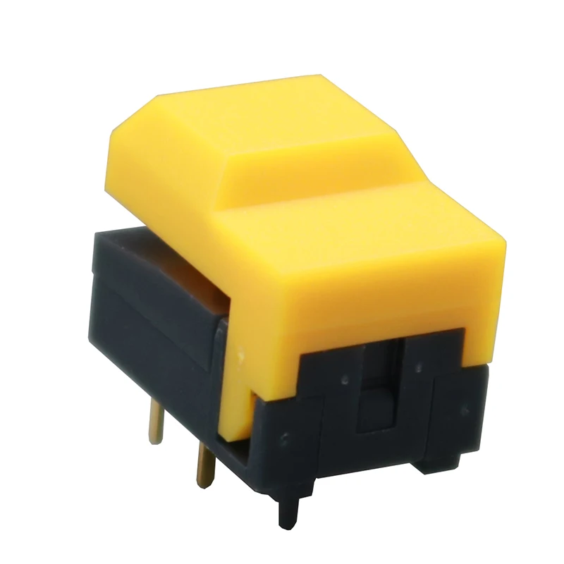 2 шт. PB86 A0 мгновенная кнопка сброса Lampless такт переключатель семь цветов 4Pin DIP SPDT PCB крепление - Цвет: Цвет: желтый