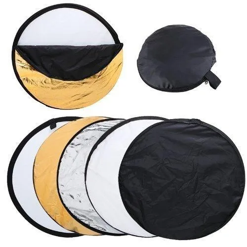 Складной отражатель для зеркального фотоаппарата 110 см 43 дюйма 5 в 1|disc reflector|for dslr5