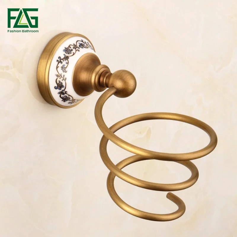 

Настенный Органайзер FLG для хранения фена, антикварный держатель, вешалка для использования в ванной, салоне, стилистике, сушилка для инстру...