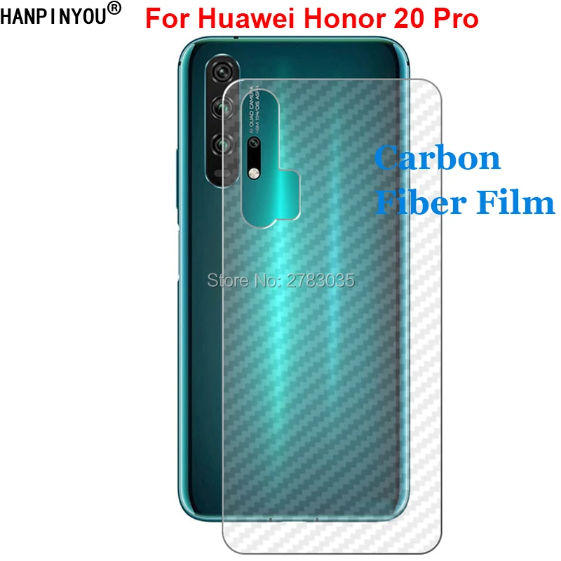 

Защитная пленка для Huawei Honor 20 Pro, прозрачная защитная пленка из углеродного волокна с 3D защитой от отпечатков пальцев (не закаленное стекло), 6...