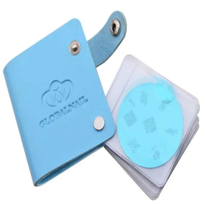 Новейшая пластина для стемпинга нейл арта чехол папка 24 отделения кожа штамп