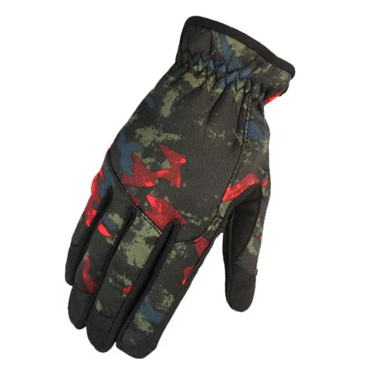Red Camo Новинка, мужские перчатки, тактические, военные, военные, перчатки для спорта на открытом воздухе, полный палец, велосипедные варежки, пейнтбол, страйкбол, мужские перчатки - Цвет: Red Camo