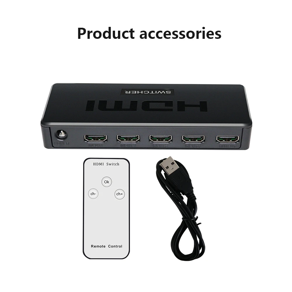 HDMI переключатель 4K 1080P 3D 4 в 1 разветвитель с ИК-адаптером дистанционного