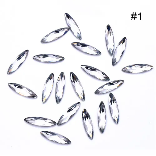 BP-20pcs-white Смешанные Красочные акриловые стразы 20/300/1440/2000 шт плоской задней крышки разноцветные стразы для украшения ногтей, украшения для обуви - Цвет: BP-20pcs-white