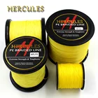 Hercules 100 м 300 м 500 м 1000 м 1500 м 2000 м PE Yellow Spectra 8 жил 10lb-200lb плетеная рыболовная леска Для океан-лодки