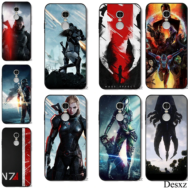 ТПУ силиконовый чехол для Xiaomi Redmi Note 4 4X 5 6 5A Prime N7 Mass Effect Cover|Чехлы-накладки| |