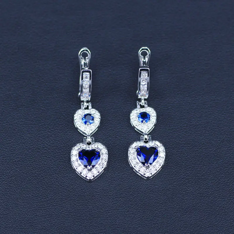 Комплект ювелирных изделий из серебра 925 пробы для женщин набор с квадратным