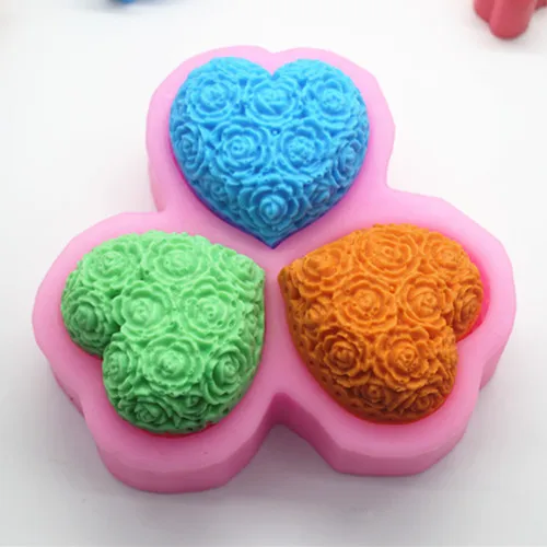 

C374 Flowers of love Craft Art Silicone Soap mold Craft Molds DIY Handmade soap molds