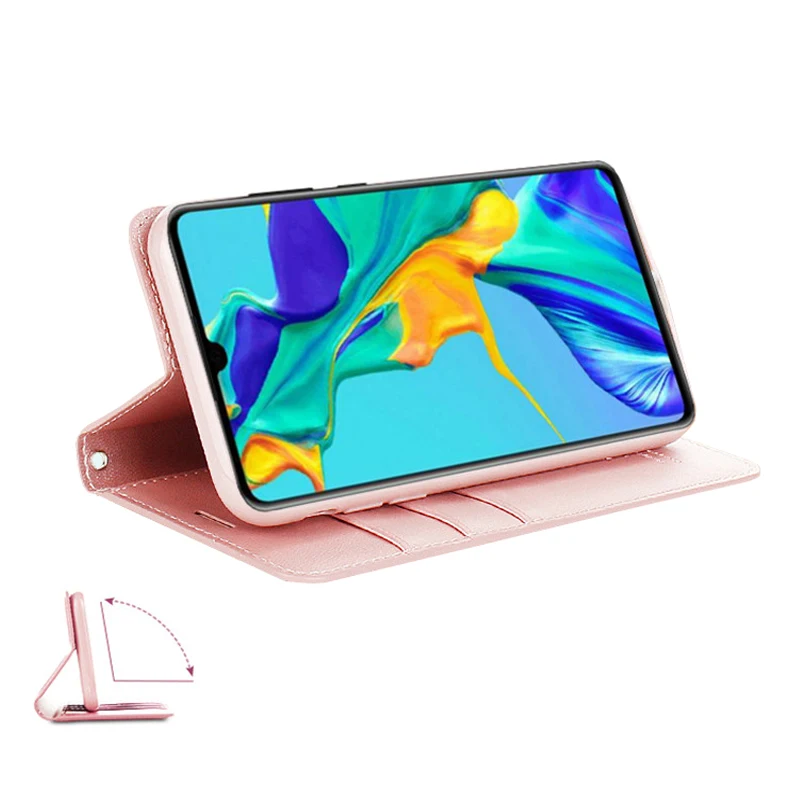Чехол-раскладушка кожаный чехол для телефона для huawei P30 Lite чехол Магнитный чехол из мягкого ТПУ с отсеком для карт и подставкой для задняя крышка для huawei Nova 4e чехол