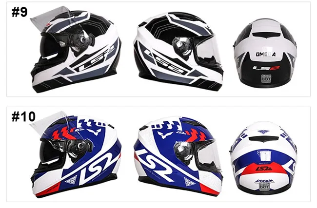 LS2 FF328 поток полный лицо moto rcycle шлем Capacete LS2 с двойными линзами LS2 Casco moto capacete de moto cicleta DOT Approved