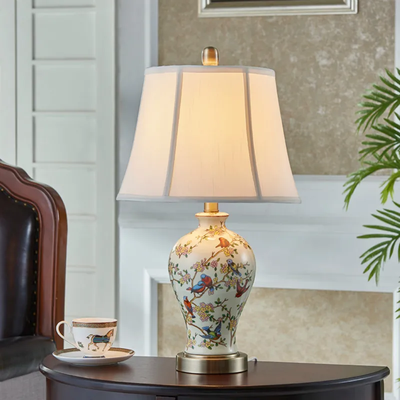 Классическая европейская керамическая Светодиодная настольная лампа свадебное