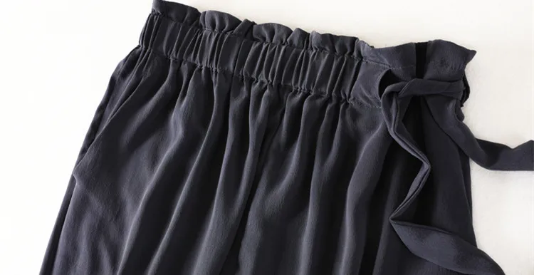 Женские винтажные шаровары из натурального шелка свободные брюки для работы