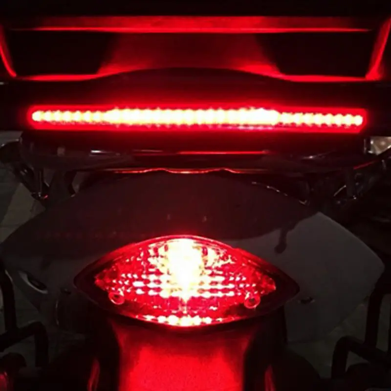 48 светодиодный 3528 3014 smd двойной цвет желтый красный свет лента для мотоцикла поворотник задний тормоз стоп водонепроницаемая лампа