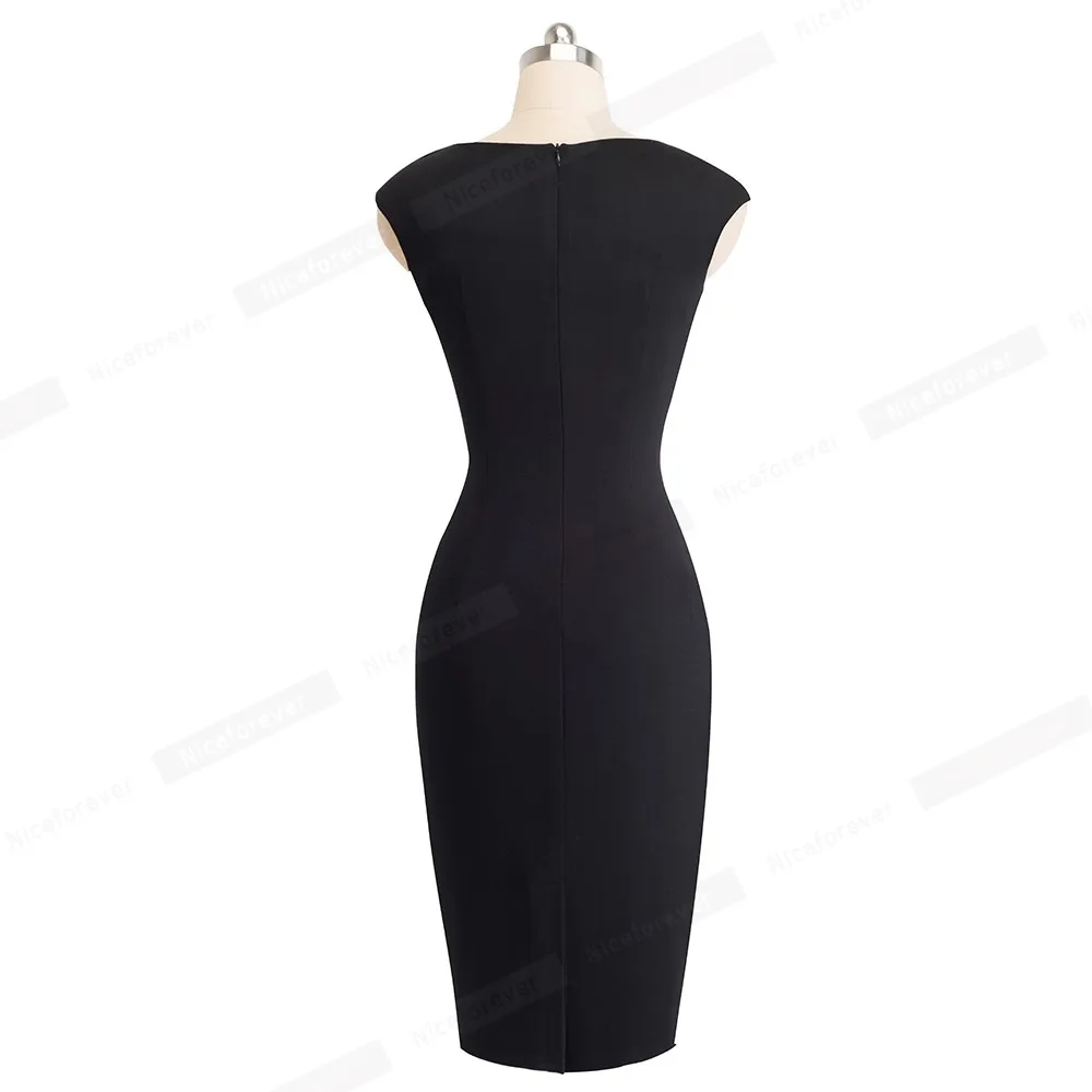Nice-forever Винтаж элегантное цветочное украшение носить на работу vestidos Бизнес