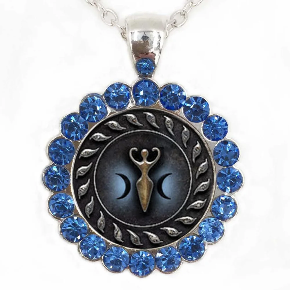 1 шт Тройная Луна ювелирные изделия для богини стекло кабошон ожерелье |