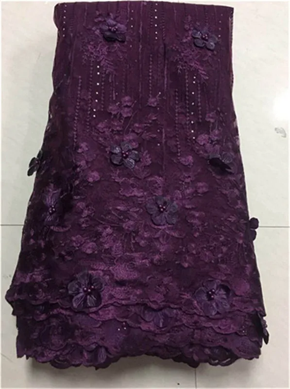 Персиковая бисерная кружевная ткань 3D кружевное платье красивое женское