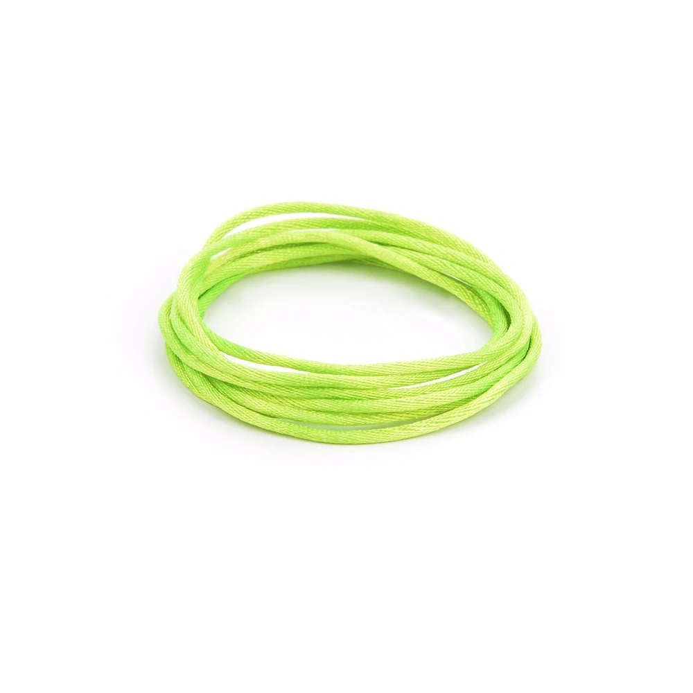 chartreuse LOFCA DIY ювелирные изделия 20 м/шт., сатиновые шнуры для силиконовых прорезывания зубов, ожерелье DIY, аксессуары, браслет, силиконовое ожерелье, шнур, нейлон - Цвет: chartreuse
