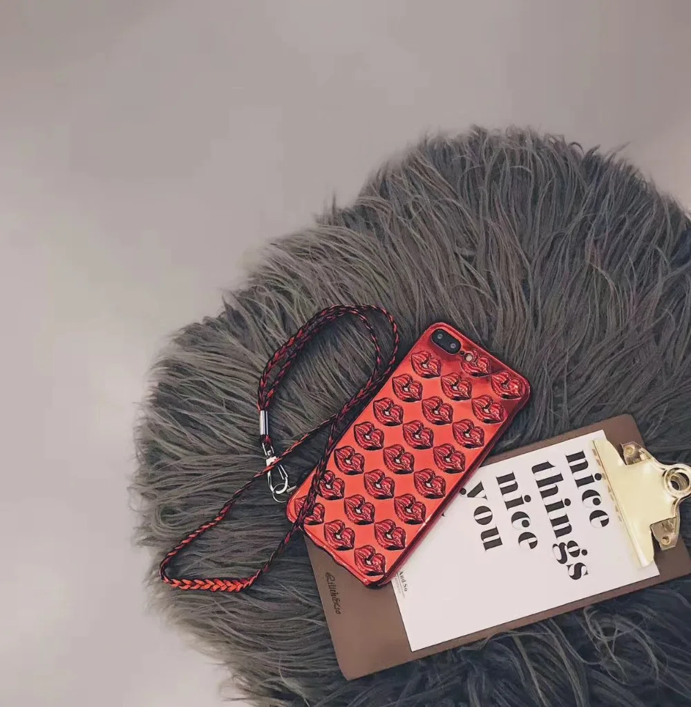 Новые горячие сексуальные губы чехлы красный Цвет гель мягкие для мобильных