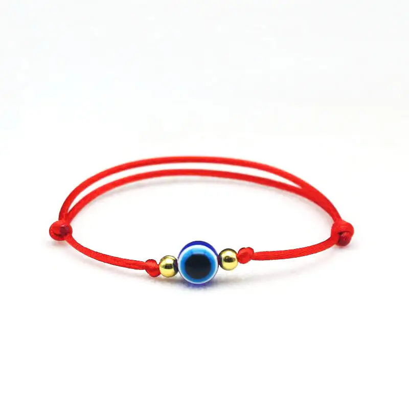 Fatima Hand String Evil eye Chakra Beads Lucky Red регулируемый браслет из веревки для женщин рейки