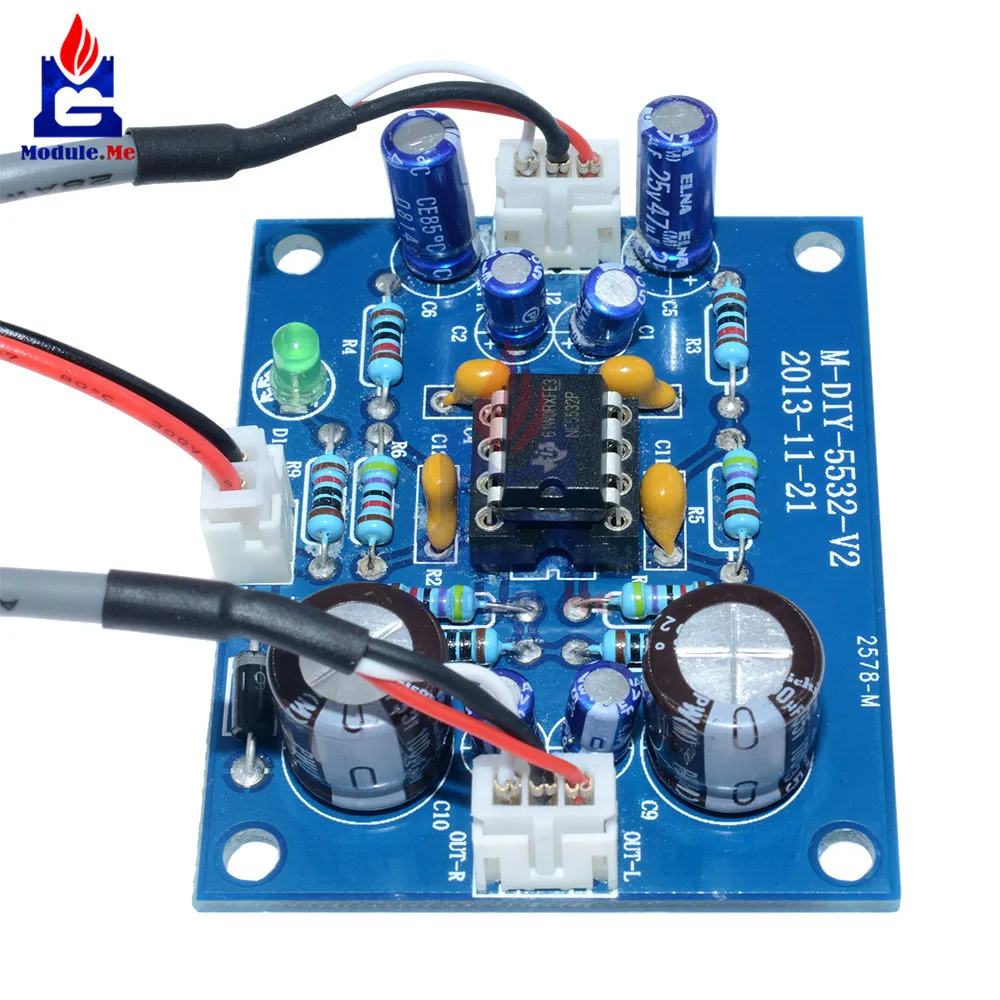 NE5532 OP-AMP HIFI предусилитель усилитель сигнала плата Bluetooth Предварительный усилитель Diy Kit Электронная печатная плата модуль усилителя