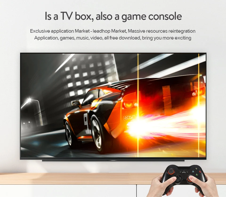 Leadcool Pro Android 8,1 ТВ приставка 1G 8 GB/2G 16GB RK3229 Четырехъядерный 4K медиа-плеер 100M LAN Поддержка 2,4 ГГц wifi