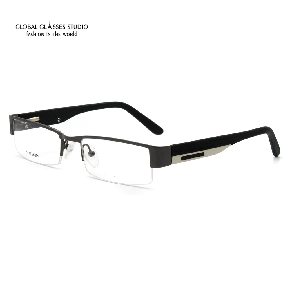 

Eyeglasses Half Rim Small Size Stainless Steel With Acetate Eyewear Optical Frame Myopia And Reading Lens Available RO10678-C92