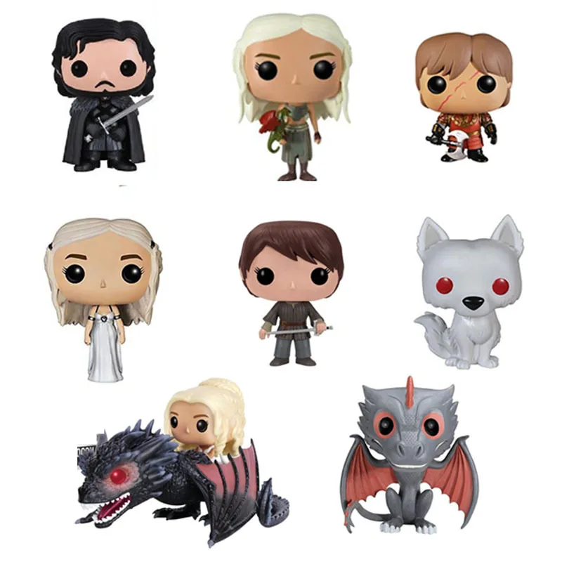 FUNKO игра трона фигура ночной король Дейенерис дрогон Джон Сноу призрак серая