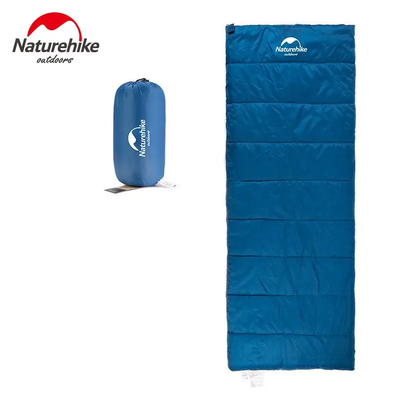 Blue Конверт Naturehike, спальный мешок для кемпинга, компрессионный мешок, Сверхлегкий, для взрослых, портативный, на открытом воздухе, для кемпинга, походов, 3 сезона 190*75 см - Цвет: Blue
