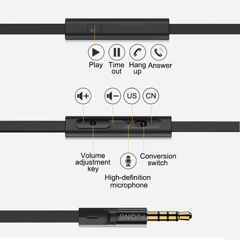 Inpher C1 в ухо стерео наушники с гарнитурой гарнитура 3 5 мм роскошные для iPhone samsung