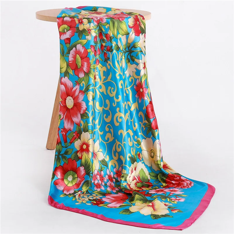 Женская сумка с ручкой и принтом многофункциональный головной платок Femme Foulard Soie