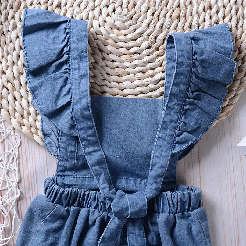 Комбинезон джинсовый для новорожденных осенне зимний теплый|Платья| |