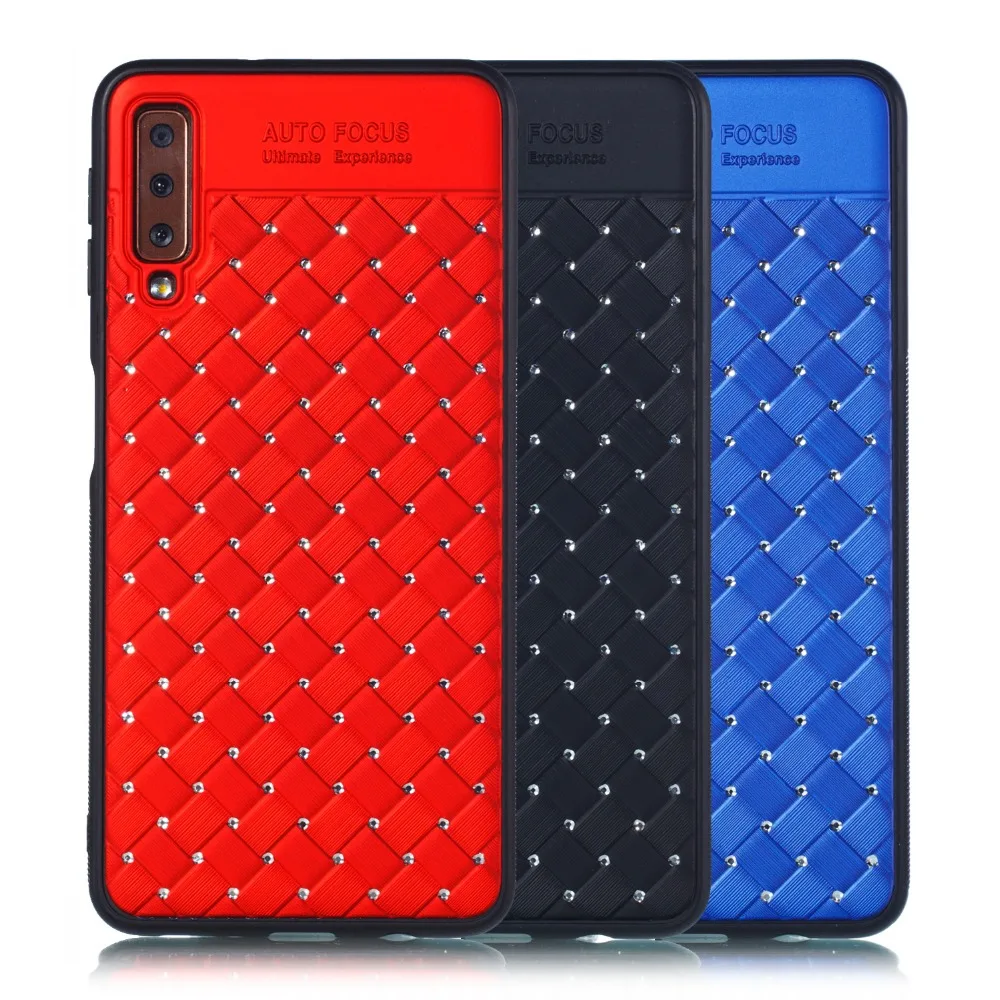 Чехол для Samsung Galaxy A7 2018 A750 роскошный Плетеный чехол со стразами samsung A9 | Мобильные