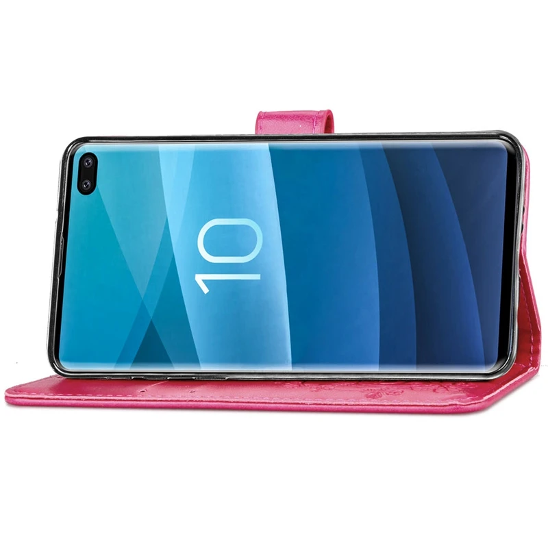 Отпечаток кожаный бумажник чехол для huawei P30 Pro P Smart 2019 Galaxy S10 плюс S10e J4 Core A9 2018 Lucky