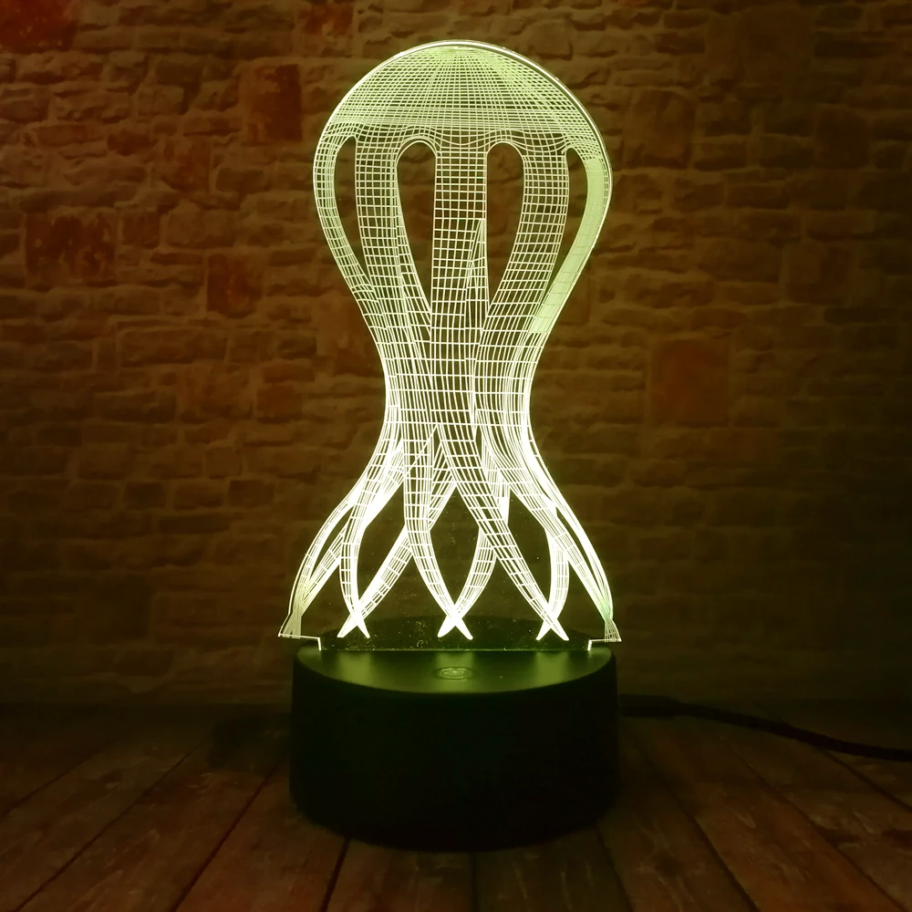 3D Светодиодная Люминесцентная 7 видов цветов с затемнением и градиентом ночник