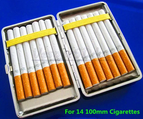 10 шт. египетский узор нержавеющая сталь сигарета чехол серебро серый держите за 14