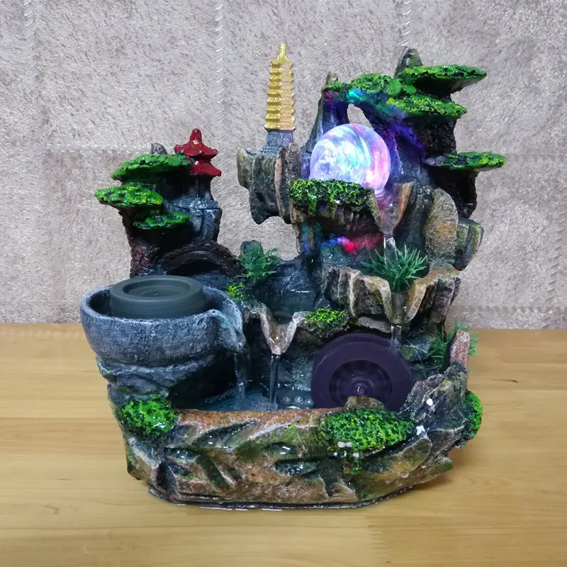 Полимерный водяной фонтан фэн шуй украшение для медитации помогает ароматерапии