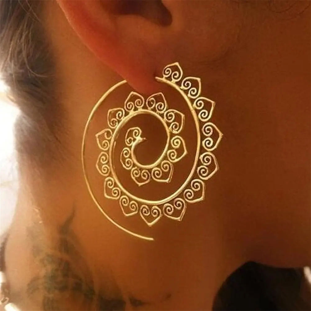 Круглые спиральные висячие серьги Vortex gear Love Heart Серьги ювелирные изделия подарок