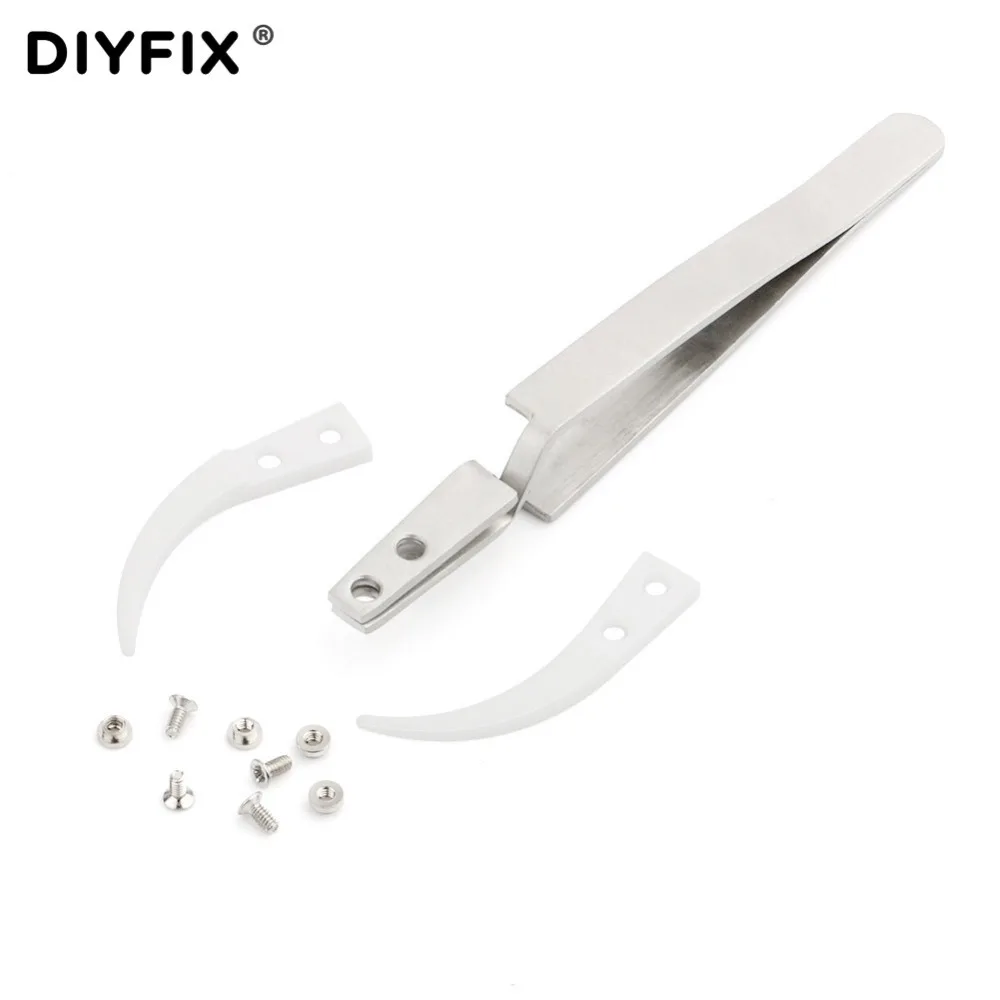 Антистатические керамические пинцеты DIYFIX термостойкие изолированные