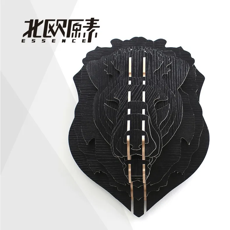 2016 НОВЫЙ творческий львиная голова гобелены 3D дерева Скандинавском стиле