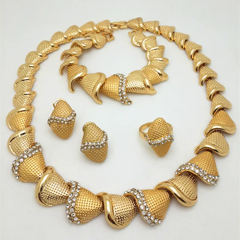 Новинка 2018 модный Африканский комплект ювелирных изделий Круглый Кулон золотого